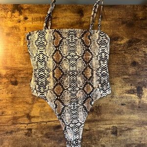 Snake print bodysuit